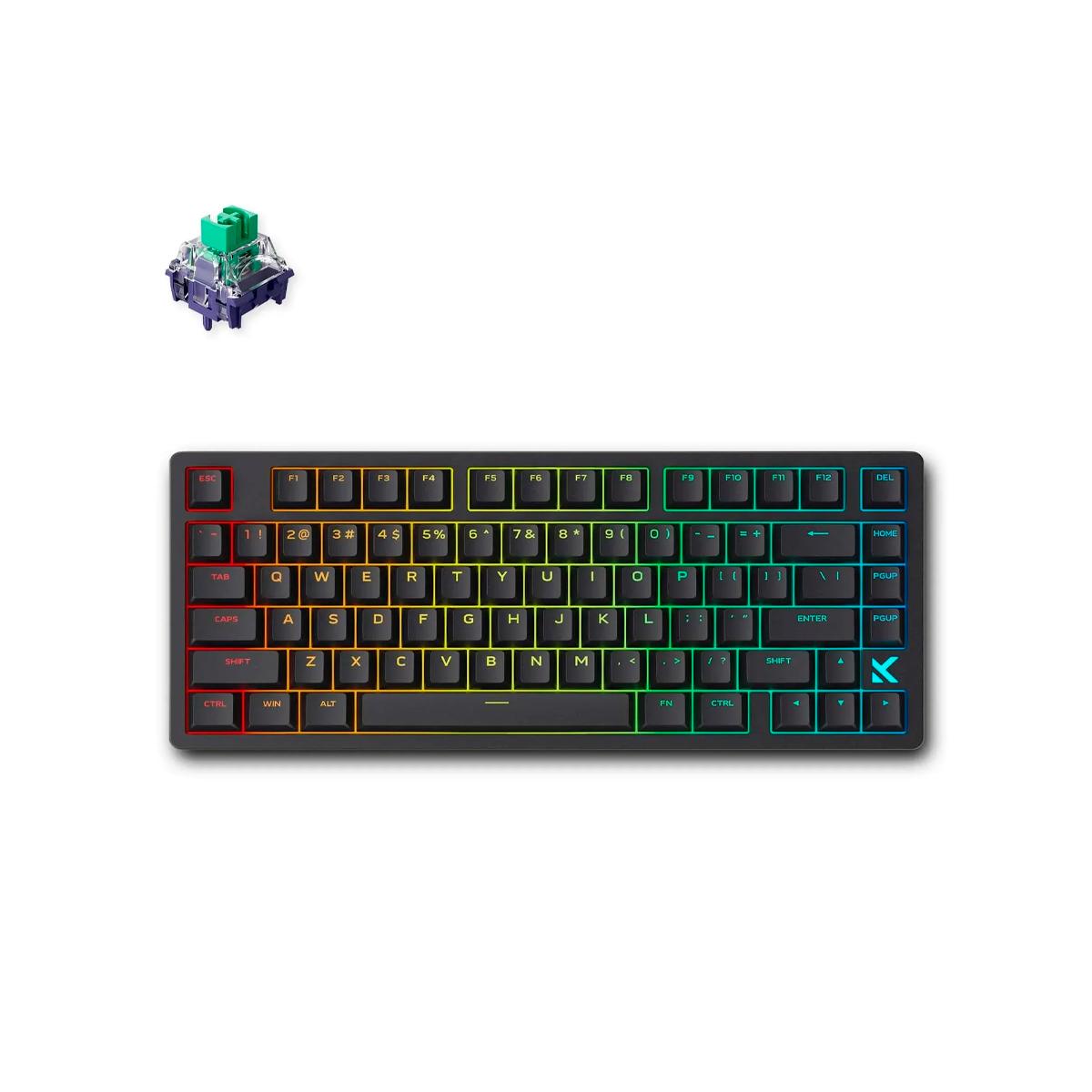 Teclado Magnético Gamer MCHOSE JET 75 80 Teclas Hot Swap Estrutura Gasket Silicone RGB Rapid Trigger SOCD