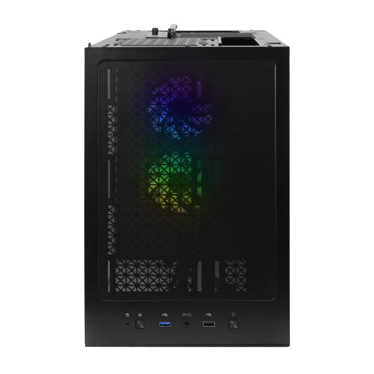 Gabinete Gamer RGB Grasep com 3 Fans Inclusos Suporte Water Cooler 240mm e Lateral de Vidro Compatível ATX/M-ATX - D-ATX18