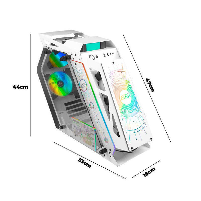 Gabinete Gamer Aquário Premium Aitek Vidro Temperado Triplo USB 3.0 Espaço para 6 Ventoinhas - AGP-M29165B