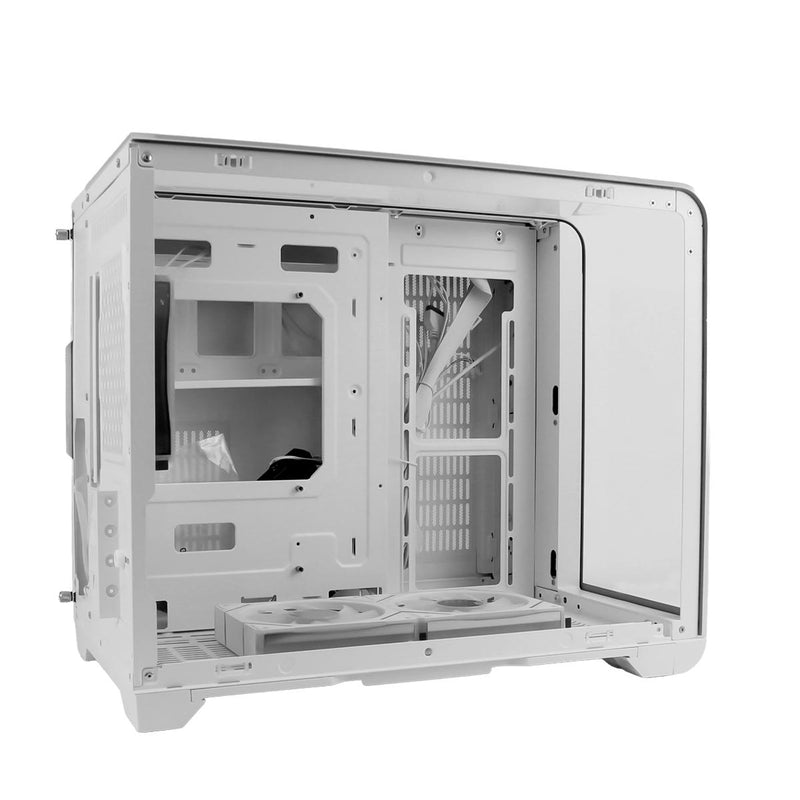 Gabinete Gaming Grasep Panorâmico com Vidro Curvo e Display Digital 3 Fans - D-MATX03
