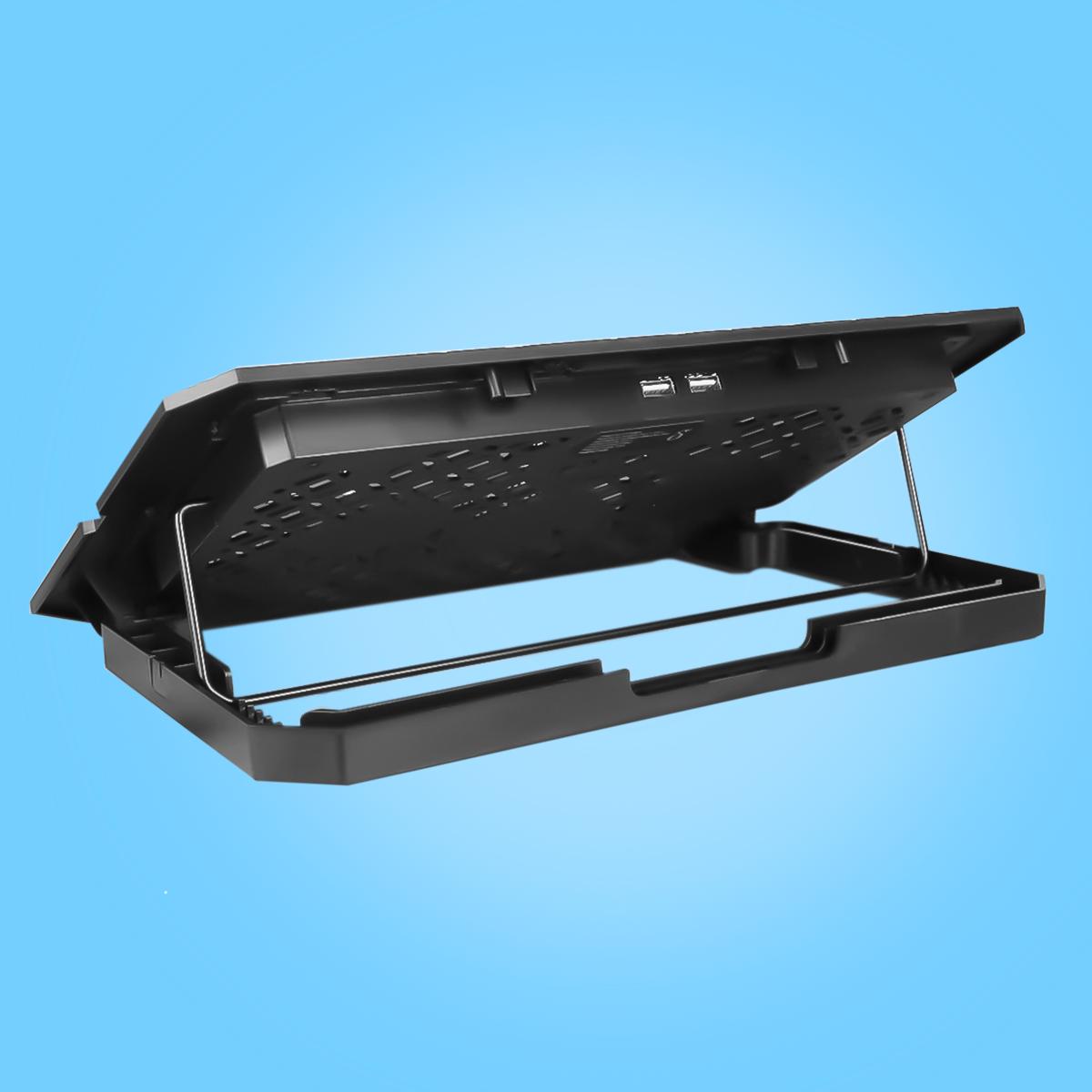 Suporte para Notebook Aitek com Cooler Duplo LED Ajustável 5V USB - DELTA-B1022