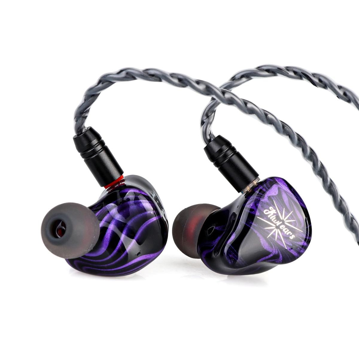 Fone Kiwi Ears Quartet IEM Híbrido 2DD+2BA com Ajuste de Grave por Chaves