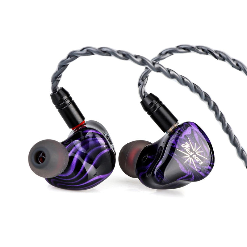 Fone Kiwi Ears Quartet IEM Híbrido 2DD+2BA com Ajuste de Grave por Chaves