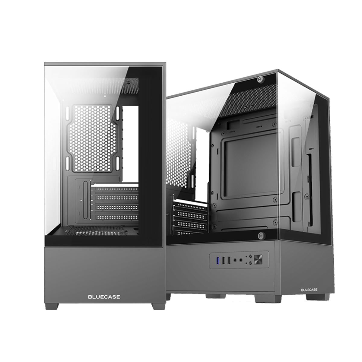 Gabinete Gamer Mini Tower Bluecase com Vidro Temperado Compatível M-ATX Mini ATX - BG-054