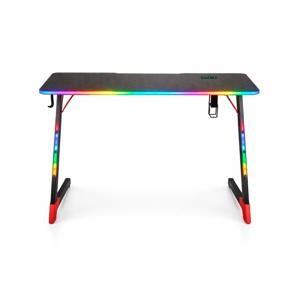 Mesa Gamer Aitek RGB Iluminação Pro Espaçosa Resistente Suporte para Fone Copo - DELTA-M1205Z