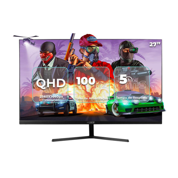 Monitor QHD 27 Polegadas Kozz 100Hz 5ms Imagens Nítidas para Gamer - KZ-M2715Q