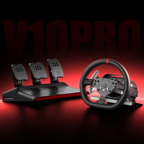 Kit Simulador de Corrida PXN V10Pro Base Servo Direct Drive 3,2Nm + Volante C Paddle Shift + Pedais Acelerador, Freio e Embreagem Hall Effect — slide 4
