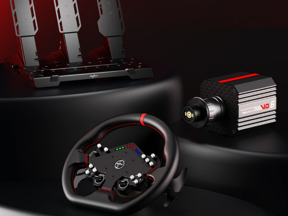 PXN VD6 + W DS R2: o direct drive completo, com volante de 300mm