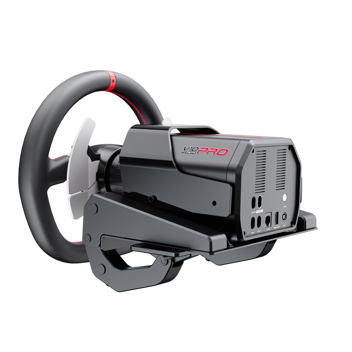 Kit Simulador de Corrida PXN V10Pro Base Servo Direct Drive 3,2Nm + Volante C Paddle Shift + Pedais Acelerador, Freio e Embreagem Hall Effect