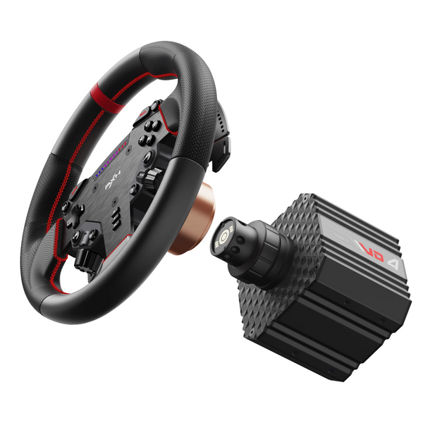Kit Simulador de Corrida PXN VD4 Torque 4Nm Para PC + Volante W AS Quick Release + Pedais Freio e Acelerador