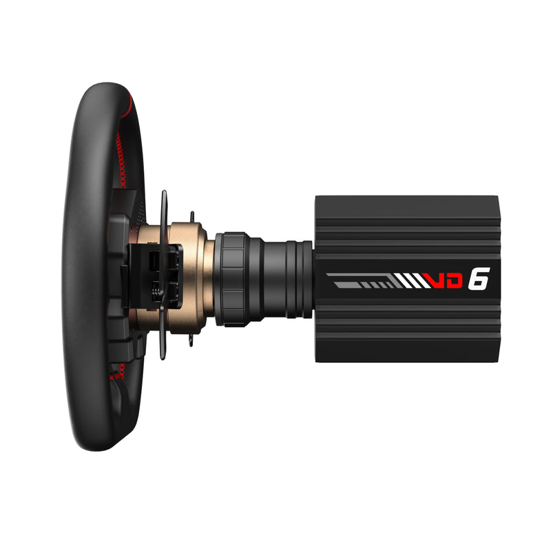 Kit Simulador de Corrida Gamer PXN VD6 Base Torque 6Nm + Volante W DS 300mm + Pedais Acelerador, Freio e Embreagem