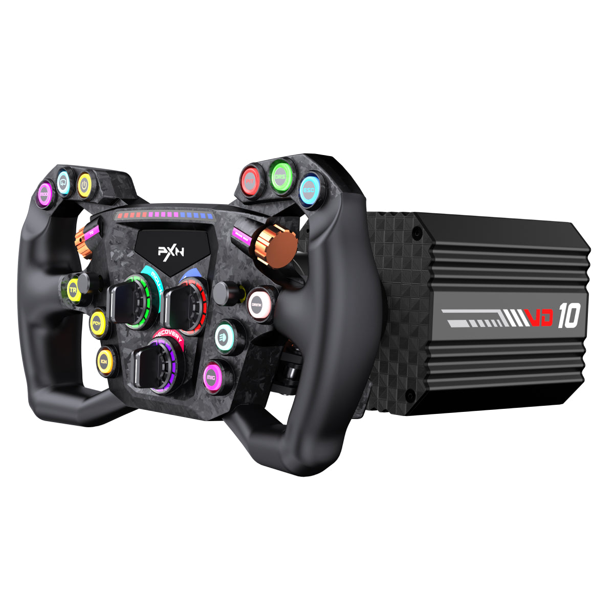 Kit Simulador de Corrida PXN VD10 10NM + Volante GT One 12 Botões RGB