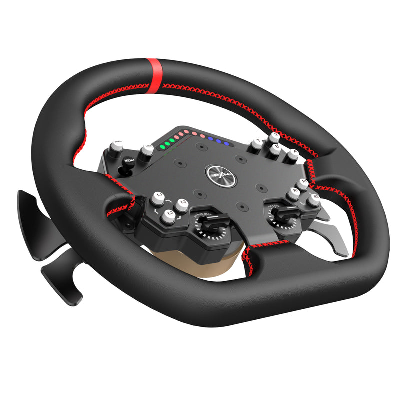 Kit Simulador de Corrida PXN Direct Drive VD10 10Nm  +Volante WDS R2 + Pedais Freio, Acelerador e Embreagem Efeito Hall