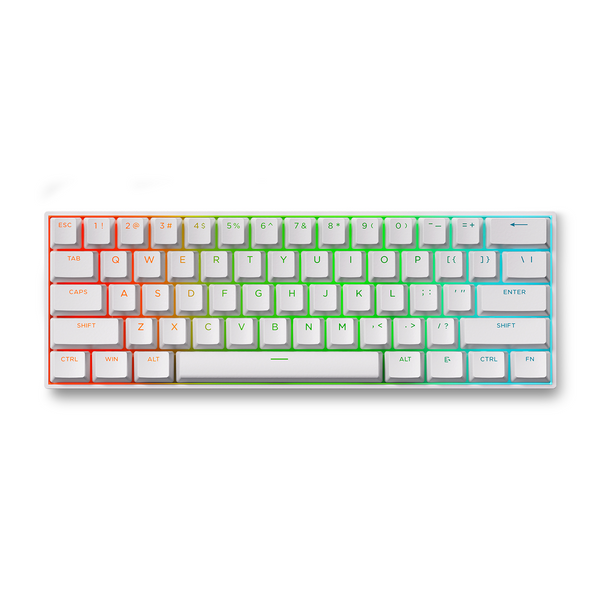 Teclado Gamer MCHOSE Ace 60 Pro Branco Hall Effect Switch Black Uranus Iluminação RGB