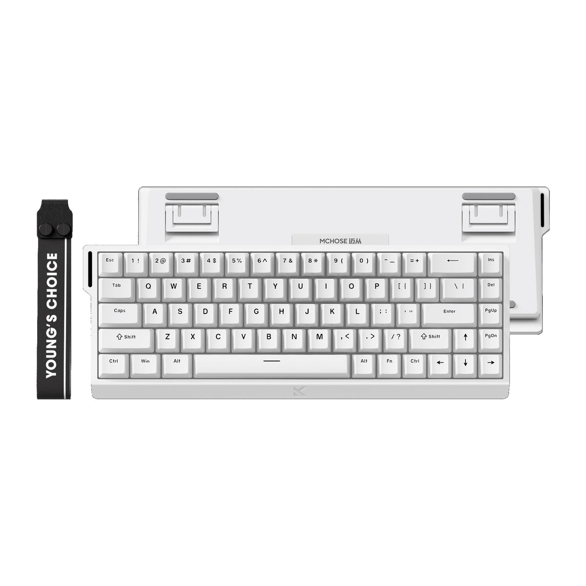 Teclado Gamer MCHOSE Ace 68 Branco Hall Effect 65% Iluminação RGB
