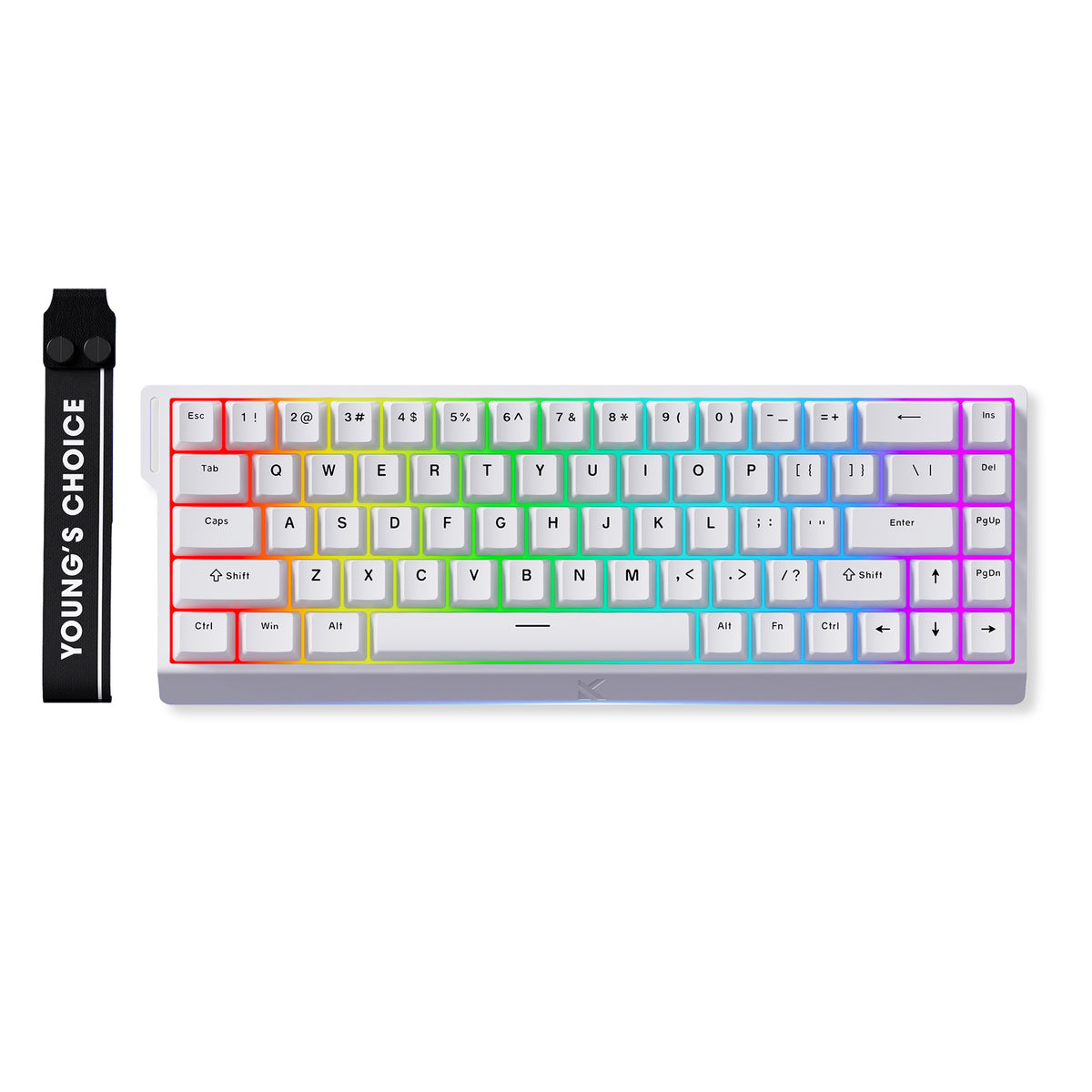 Teclado Gamer MCHOSE Ace 68 Branco Hall Effect 65% Iluminação RGB