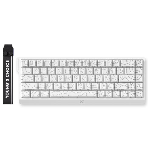 Teclado Gamer MCHOSE Ace 68 Branco Topographic Hall Effect 65% Switch TTC Dragon Iluminação RGB