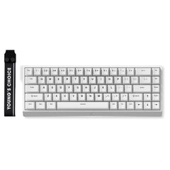 Teclado Gamer MCHOSE Ace 68 Branco Hall Effect 65% Iluminação RGB