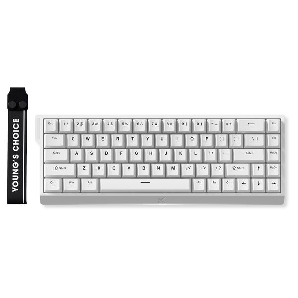 Teclado Gamer MCHOSE Ace 68 White Ice Hall Effect 65% com Rapid Trigger e Polling Rate 8000Hz