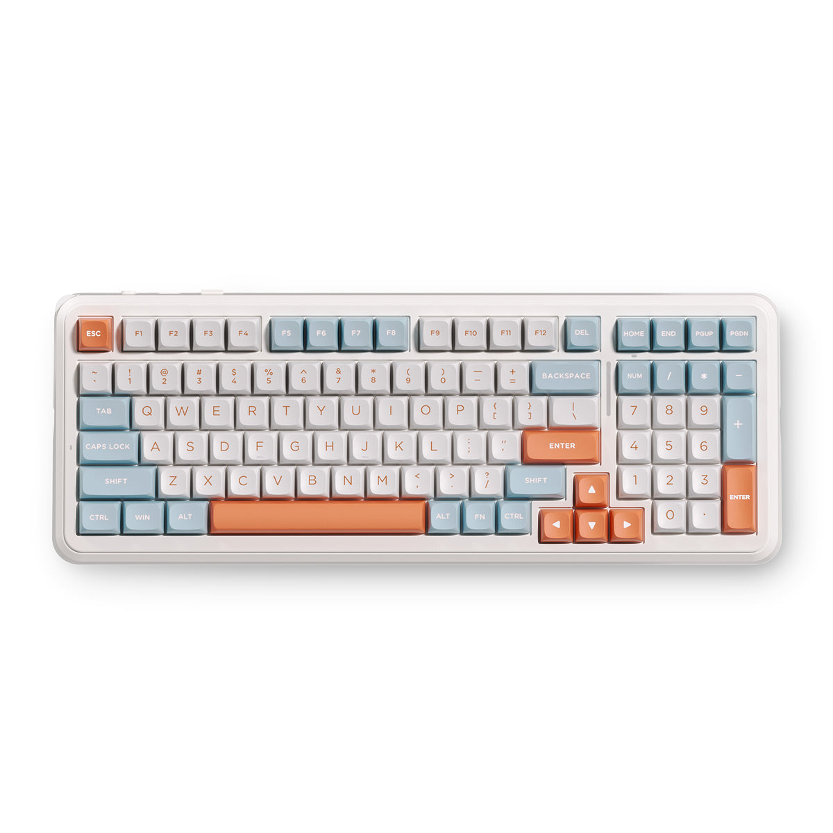Teclado Gamer Sem Fio MCHOSE K99 V Tri-Modo Laranja 8K Polling SOCD RGB 360°