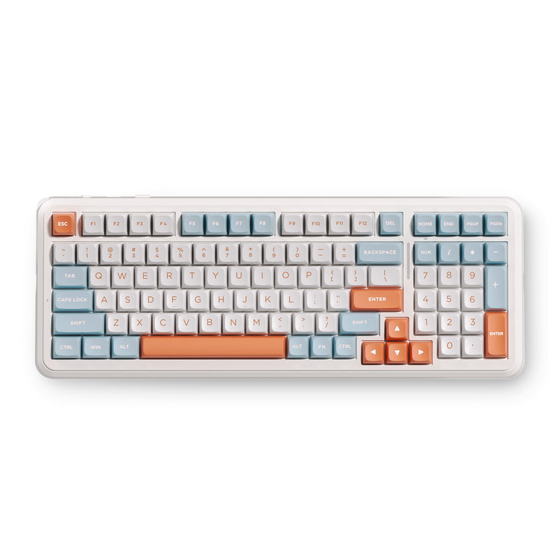 Teclado Gamer Sem Fio MCHOSE K99 V Tri-Modo Laranja 8K Polling SOCD RGB 360°