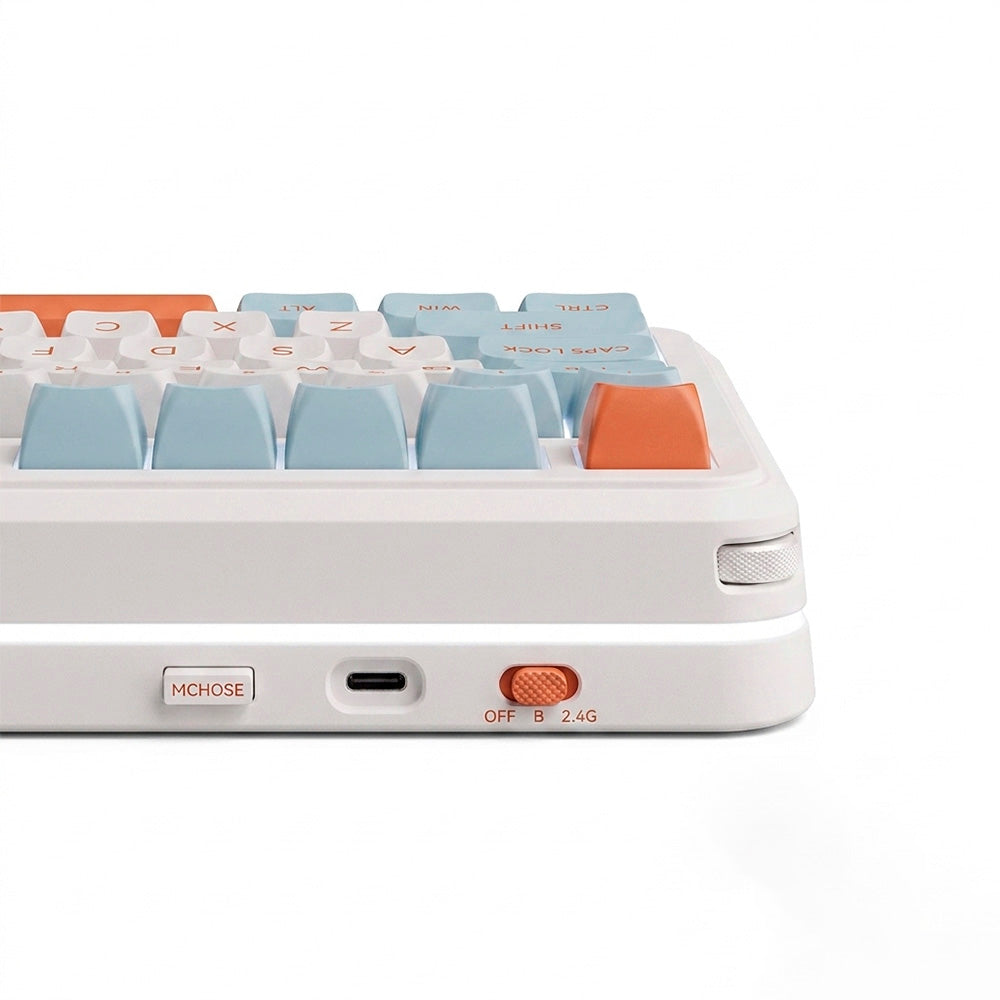 Teclado Gamer Sem Fio MCHOSE K99 V Tri-Modo Laranja 8K Polling SOCD RGB 360°