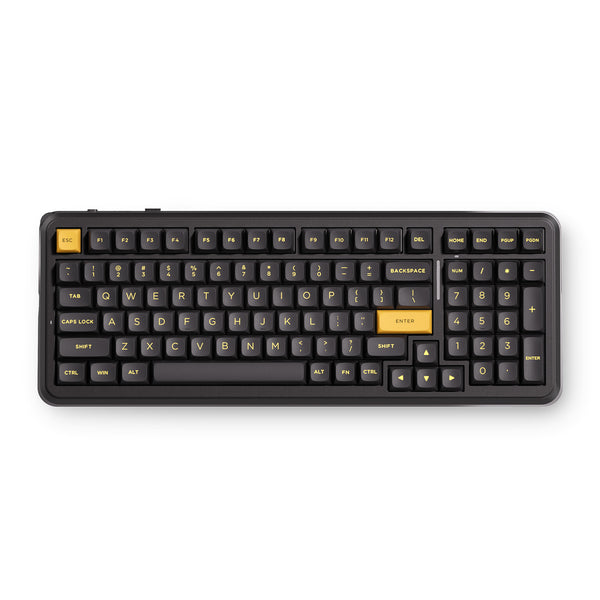 Teclado Gamer Sem Fio MCHOSE K99 V Tri-Modo Preto Gold 8K Polling SOCD RGB 360°
