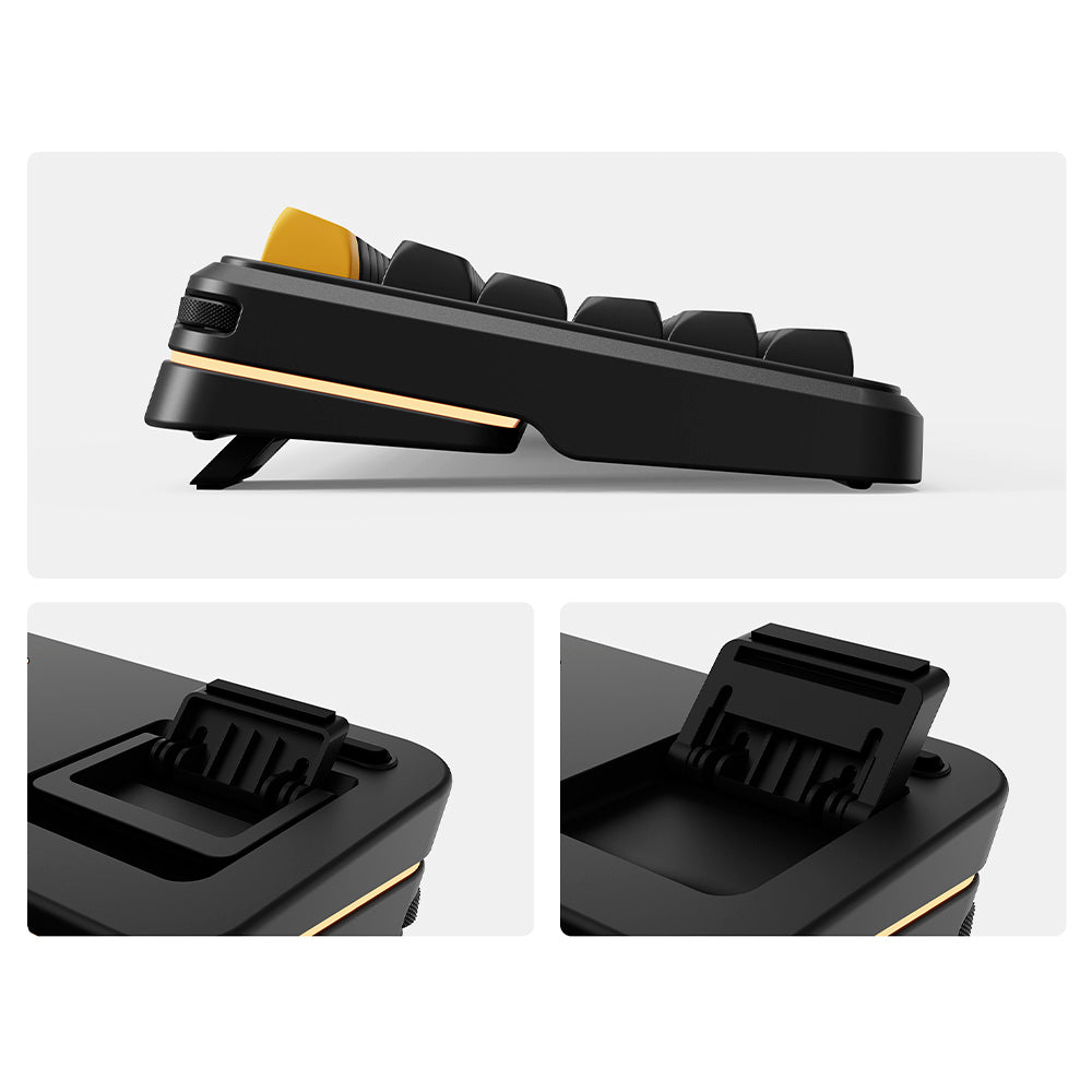 Teclado Gamer Sem Fio MCHOSE K99 V Tri-Modo Preto Gold 8K Polling SOCD RGB 360°