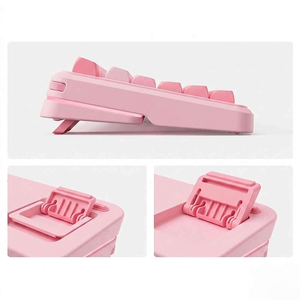 Teclado Gamer Sem Fio MCHOSE K99 V Tri-Modo Rosa Gradient 8K Polling SOCD RGB 360°
