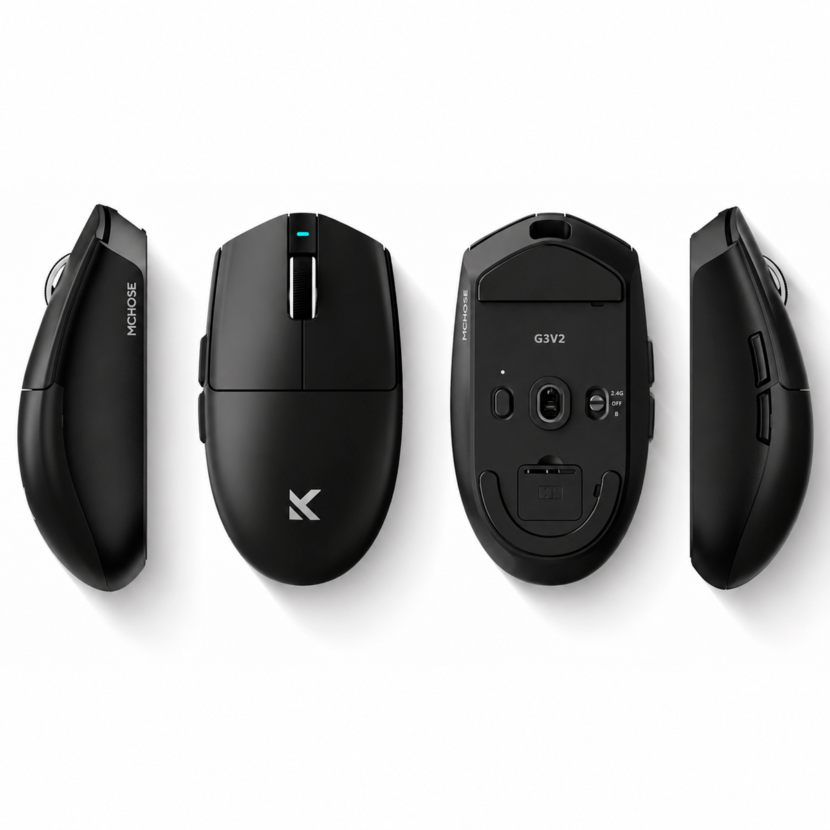 Mouse Sem Fio MCHOSE G3 V2 com Polling Rate de 1000Hz e Conexão Tri-Mode